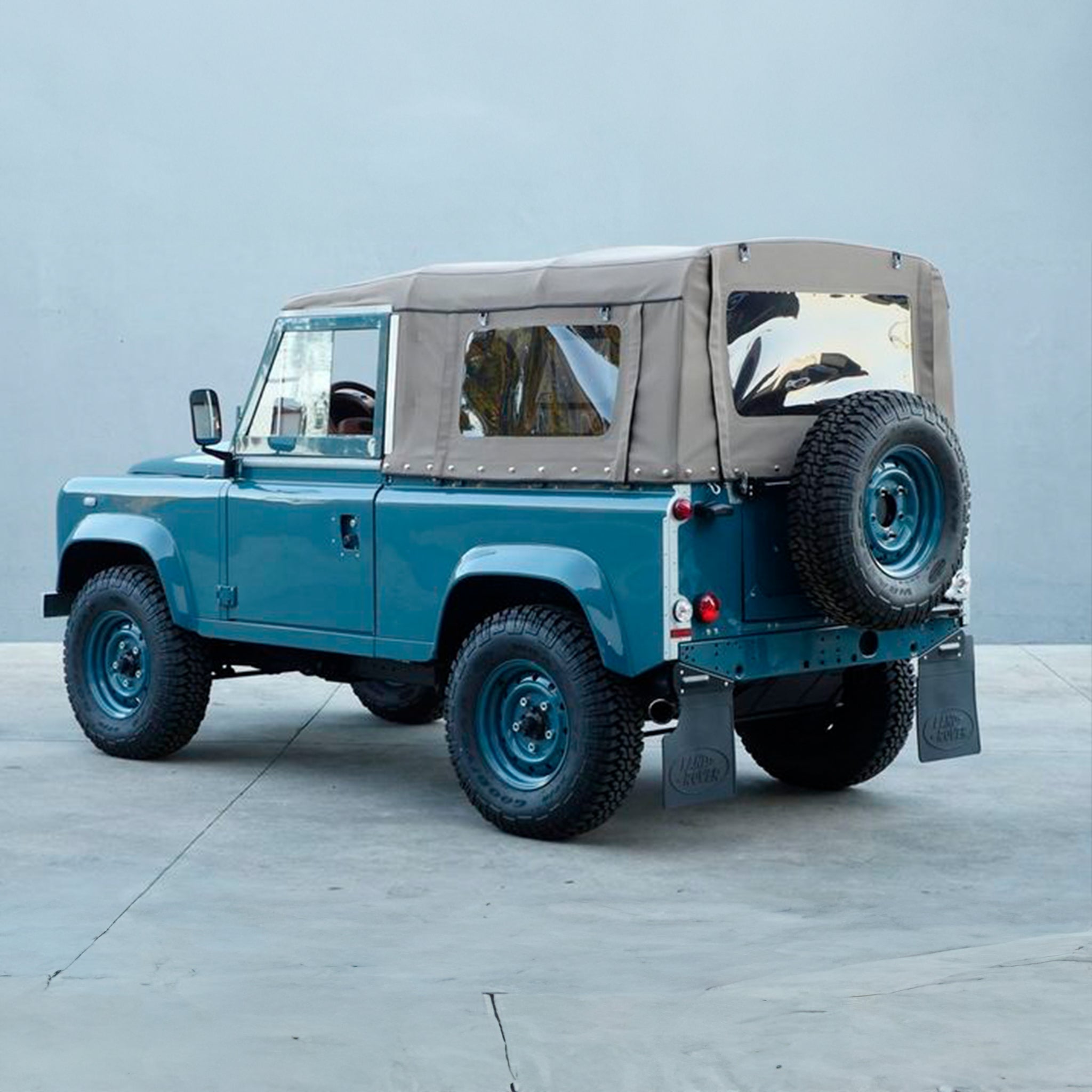 Land Rover 90 Cabrio Azul